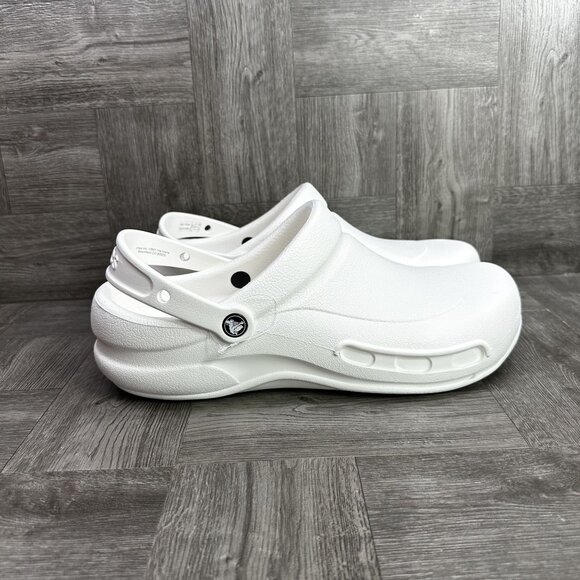 CROCS Bistro Men's size 12 White Work Clog - Picture 1 of 8